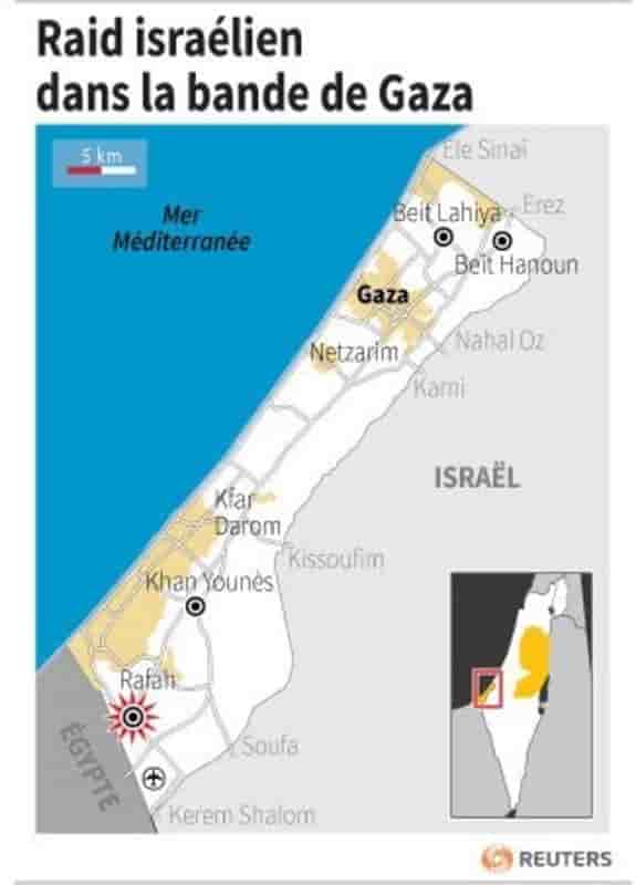Sept combattants du Hamas tués dans un raid israélien à Rafah
