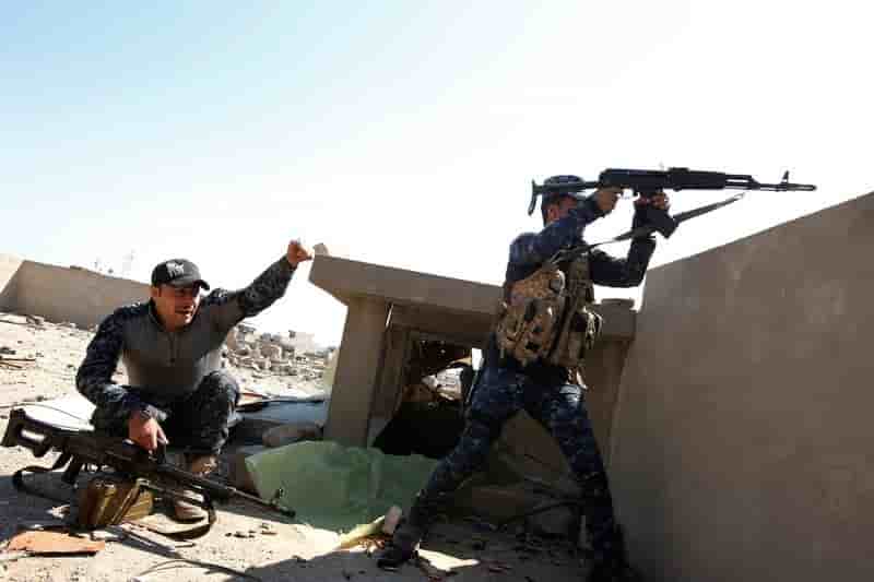 Combats rapproches a mossoul pres de la mosquee al nouri