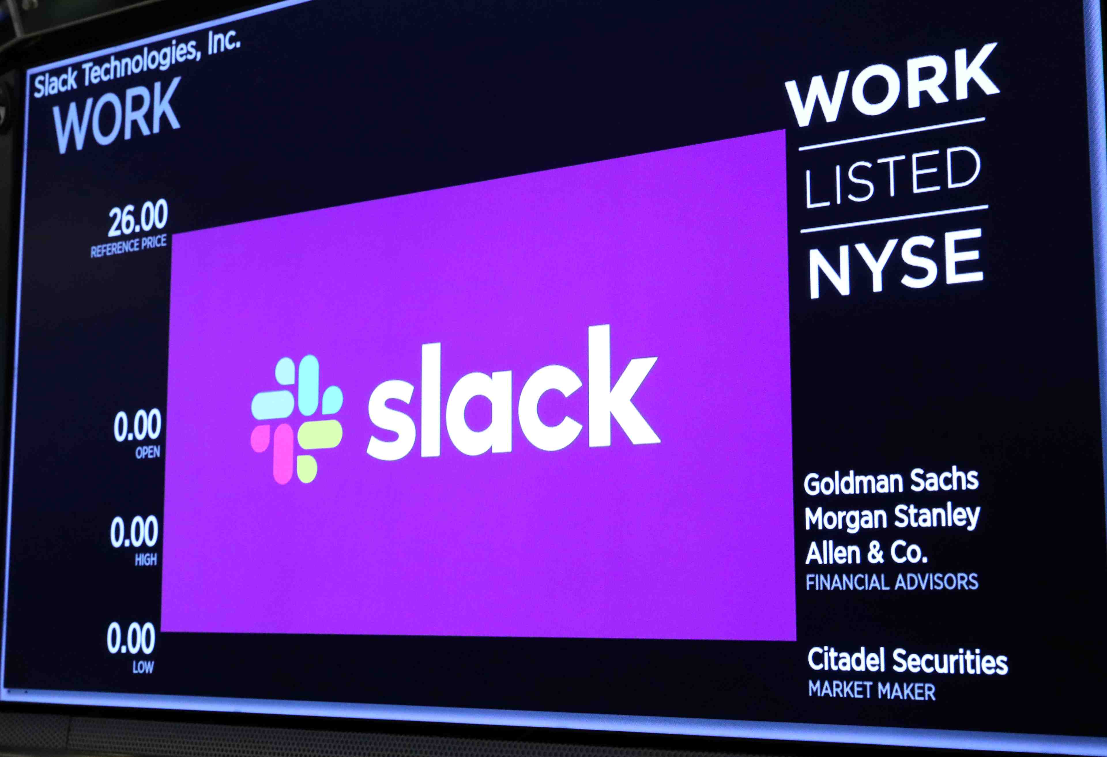 Slack technologies a suivre a wall street