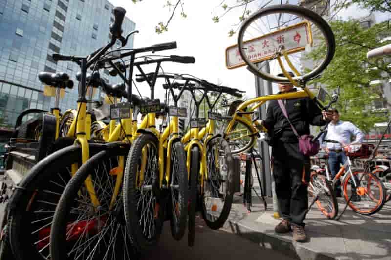 Le chinois ofo, societe de partage de velos, envisage la faillite