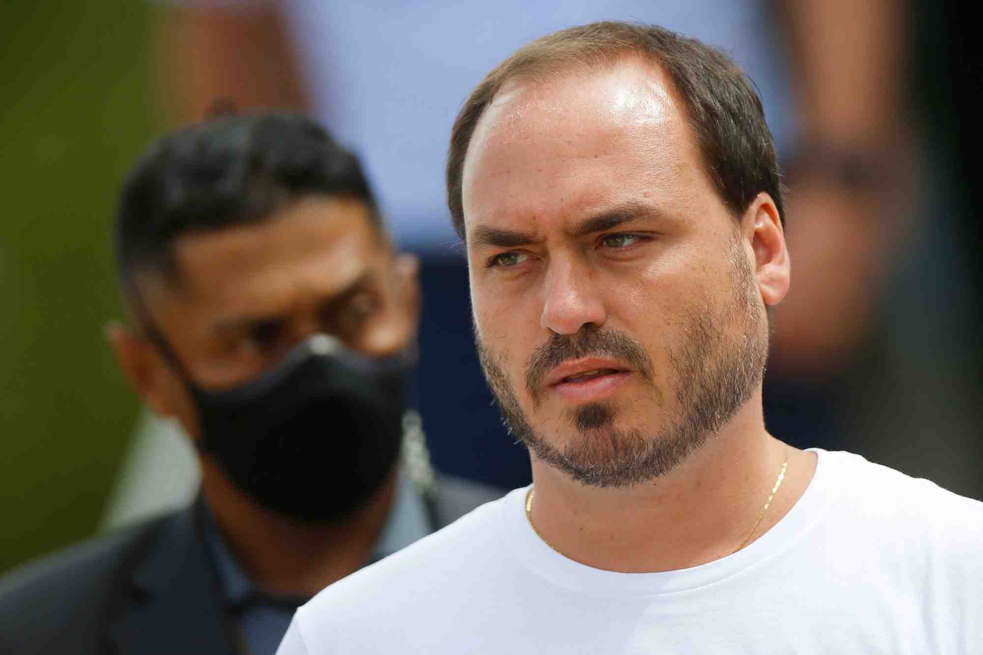 Carlos bolsonaro, fils de l'ancien president bresilien jair bolsonaro, a brasilia