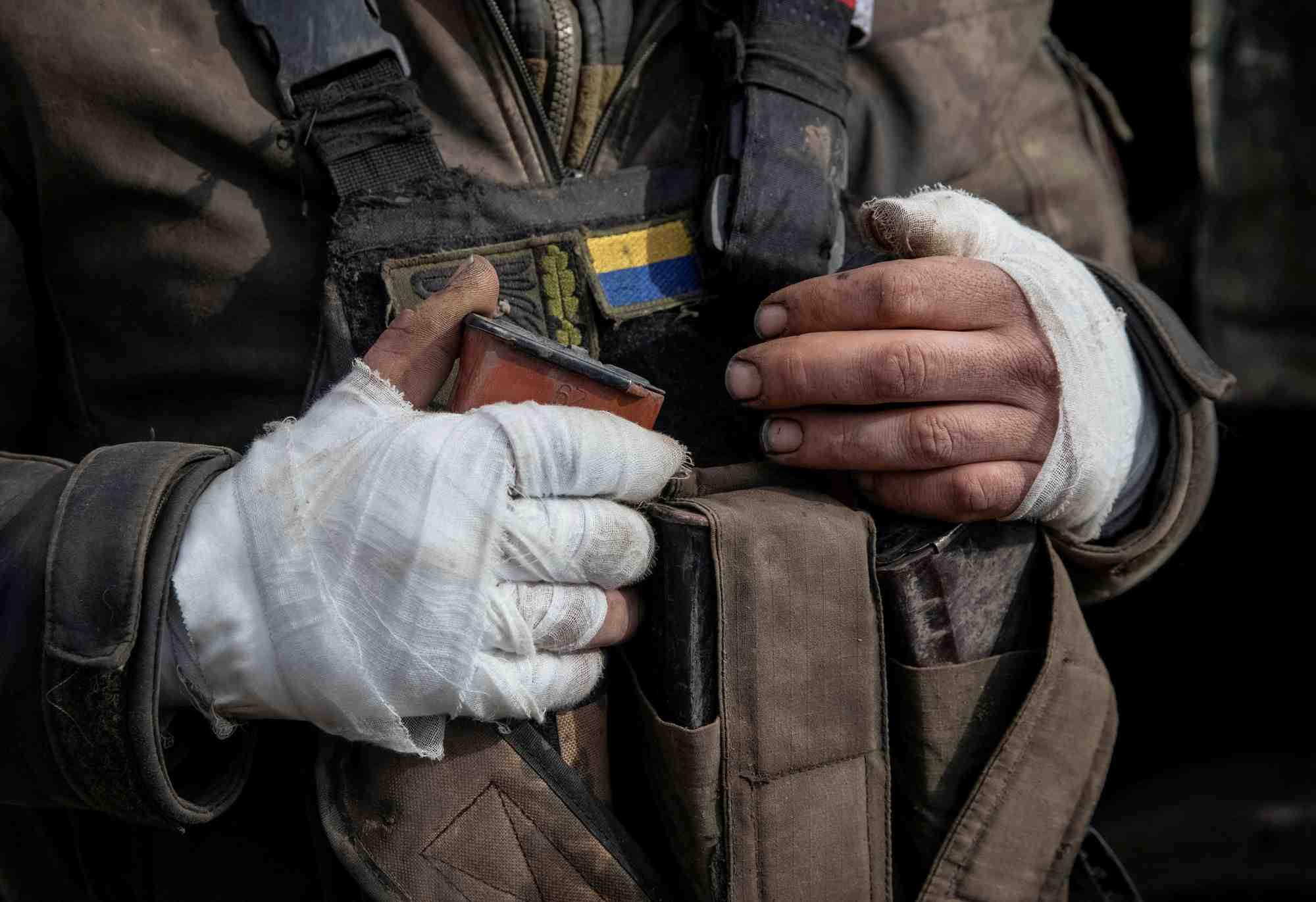 Un militaire ukrainien, a bakhmut