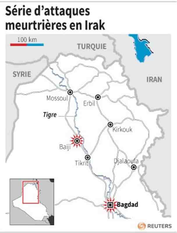 Une série d'attaques fait au moins 17 morts en Irak