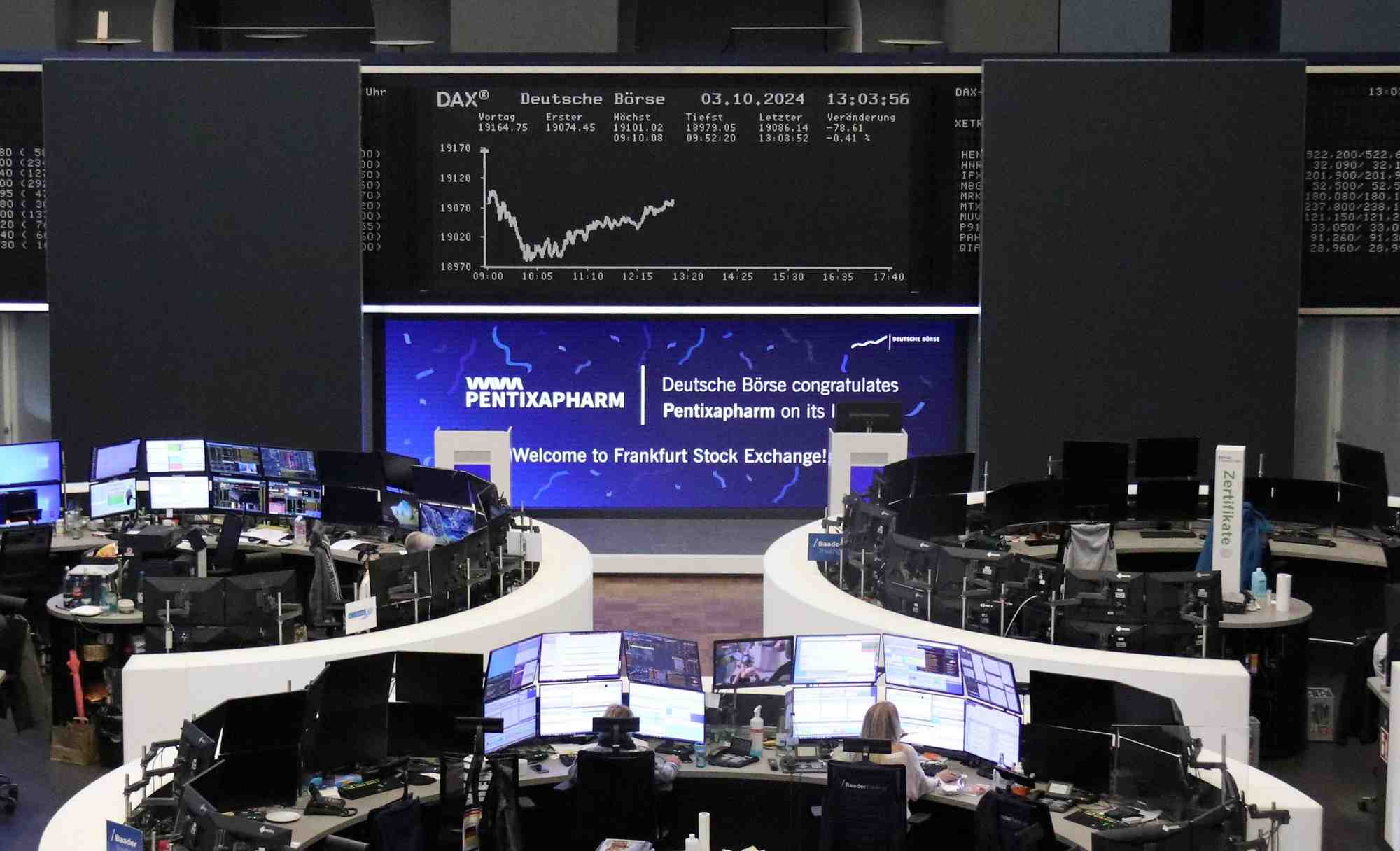 L'indice des prix des actions allemandes dax a la bourse de francfort
