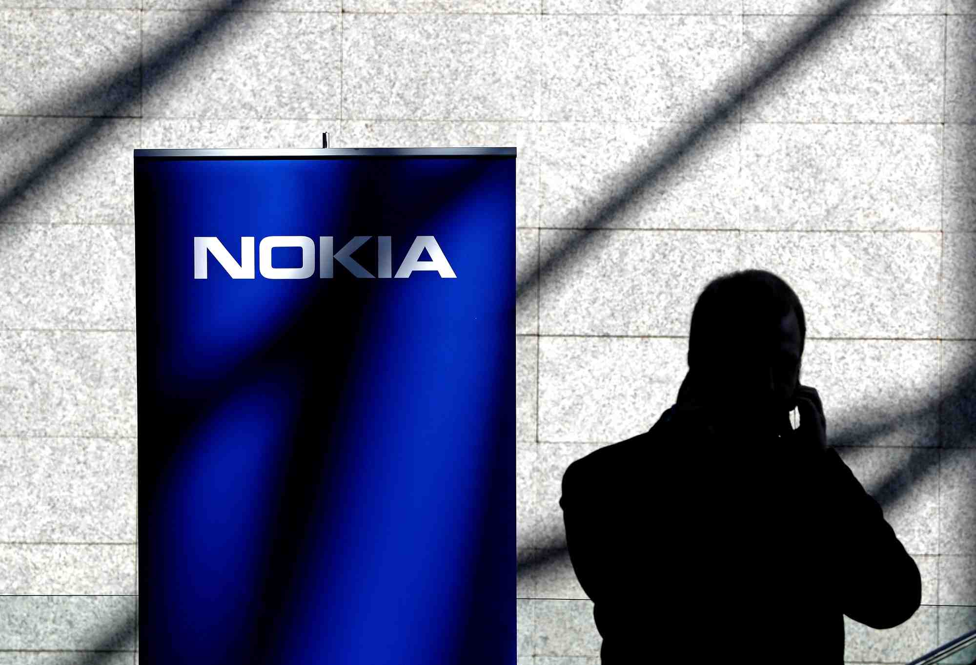 Un logo nokia lors du mobile world congress a barcelone