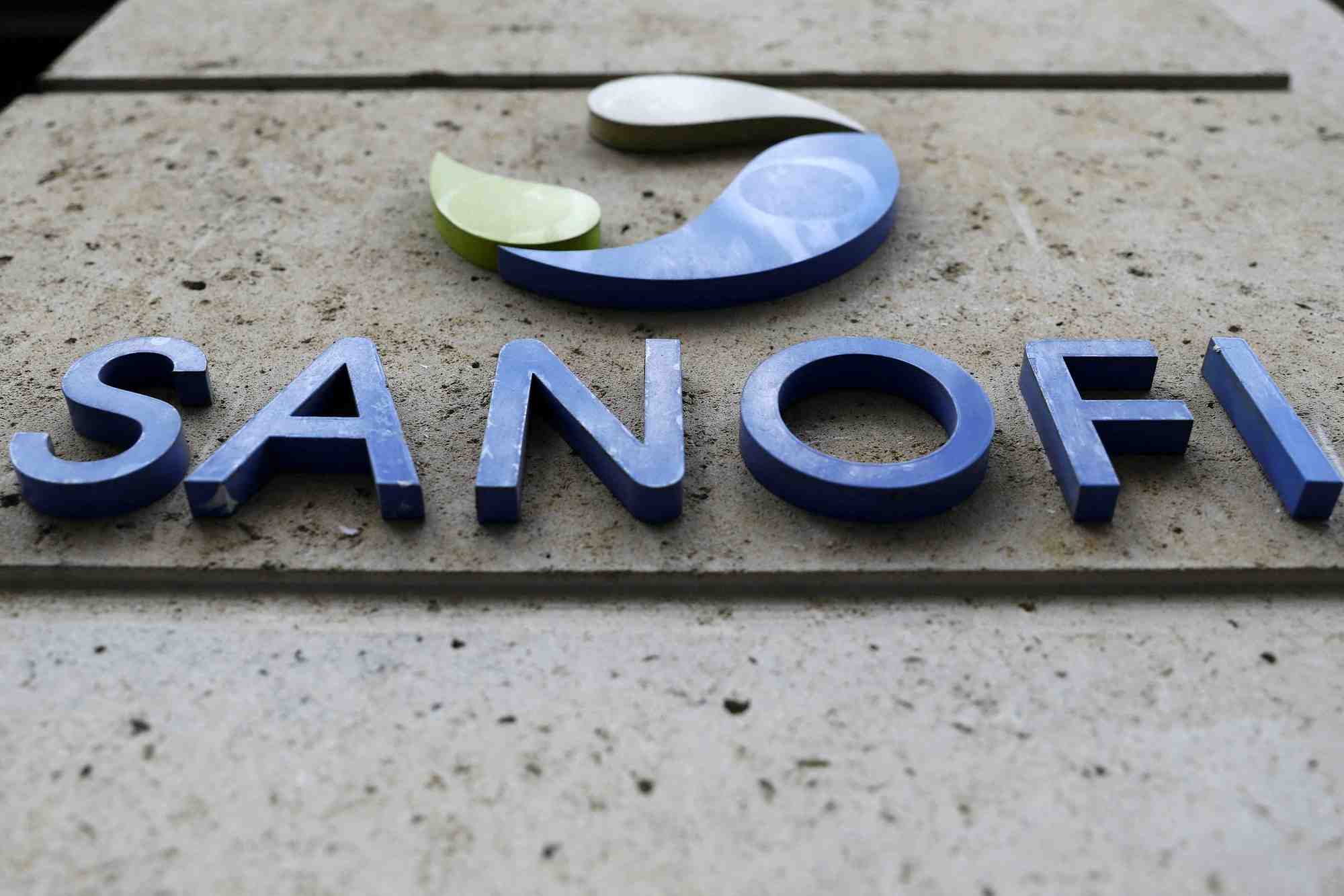 File photo: the logo of sanofi is seen in paris
