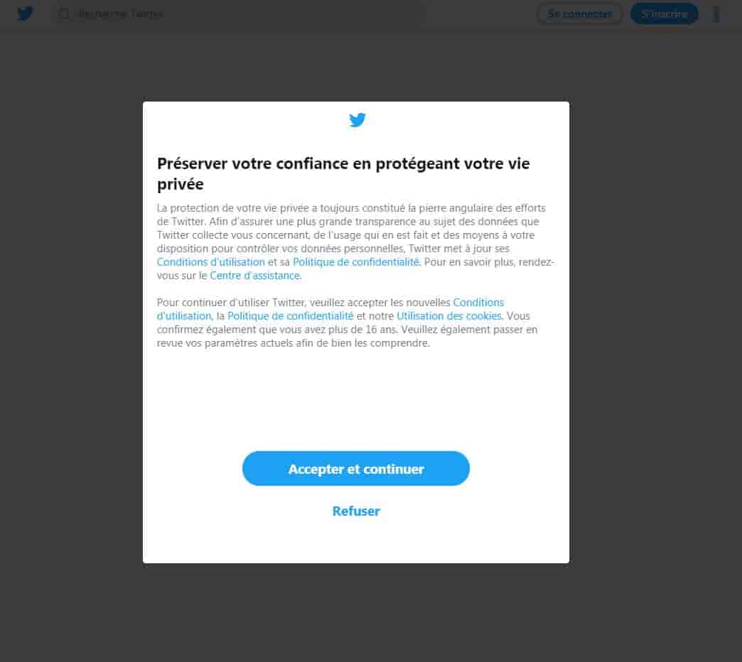 RGPD Twitter
