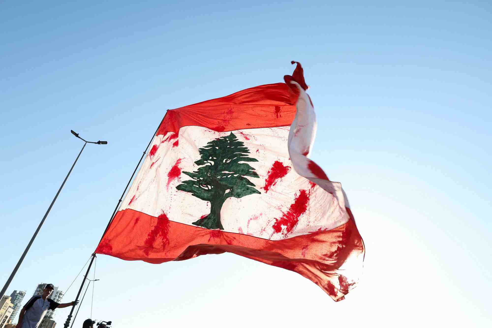 Un drapeau libanais