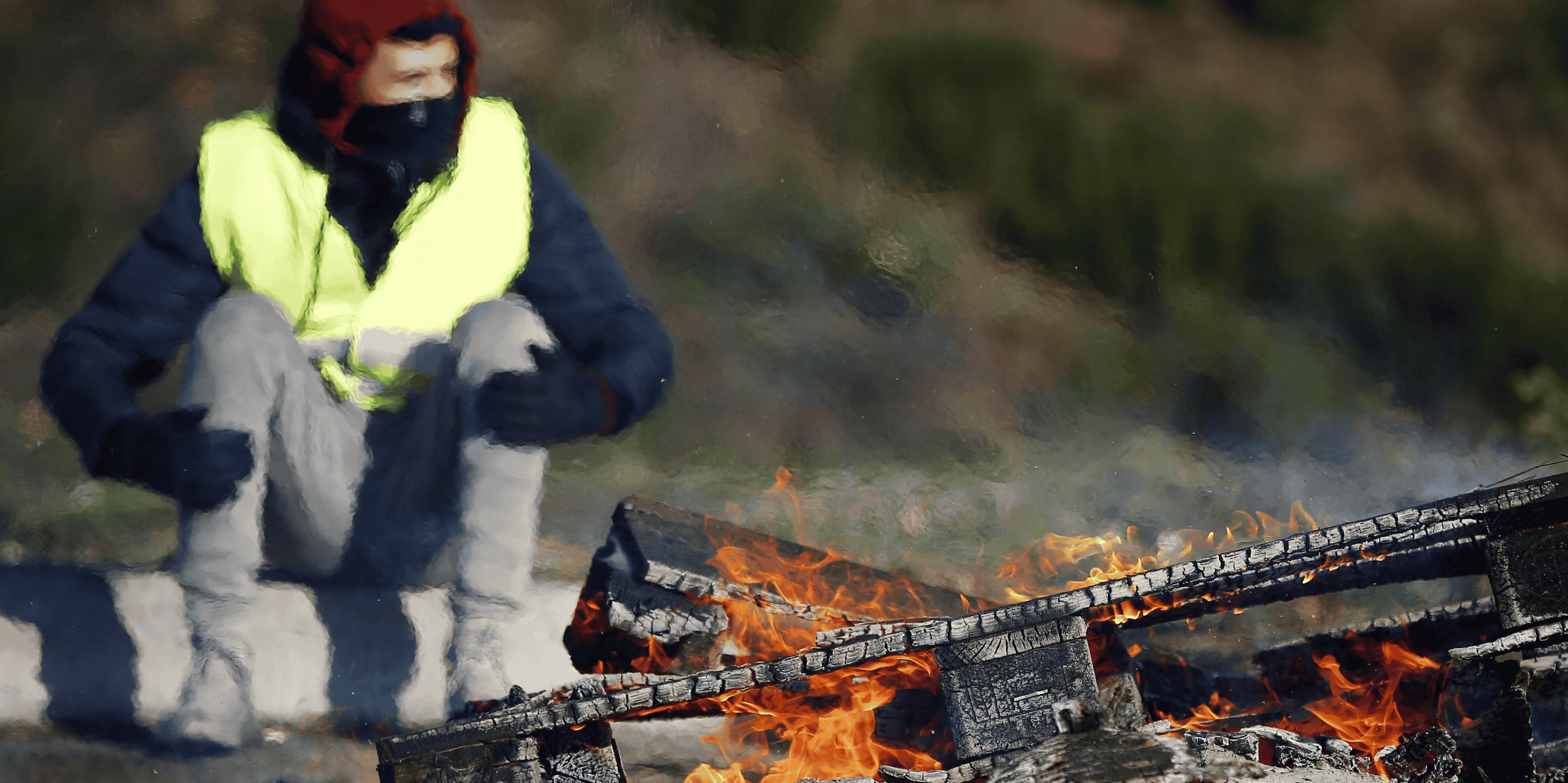La reunion paralysee par les "gilets jaunes"