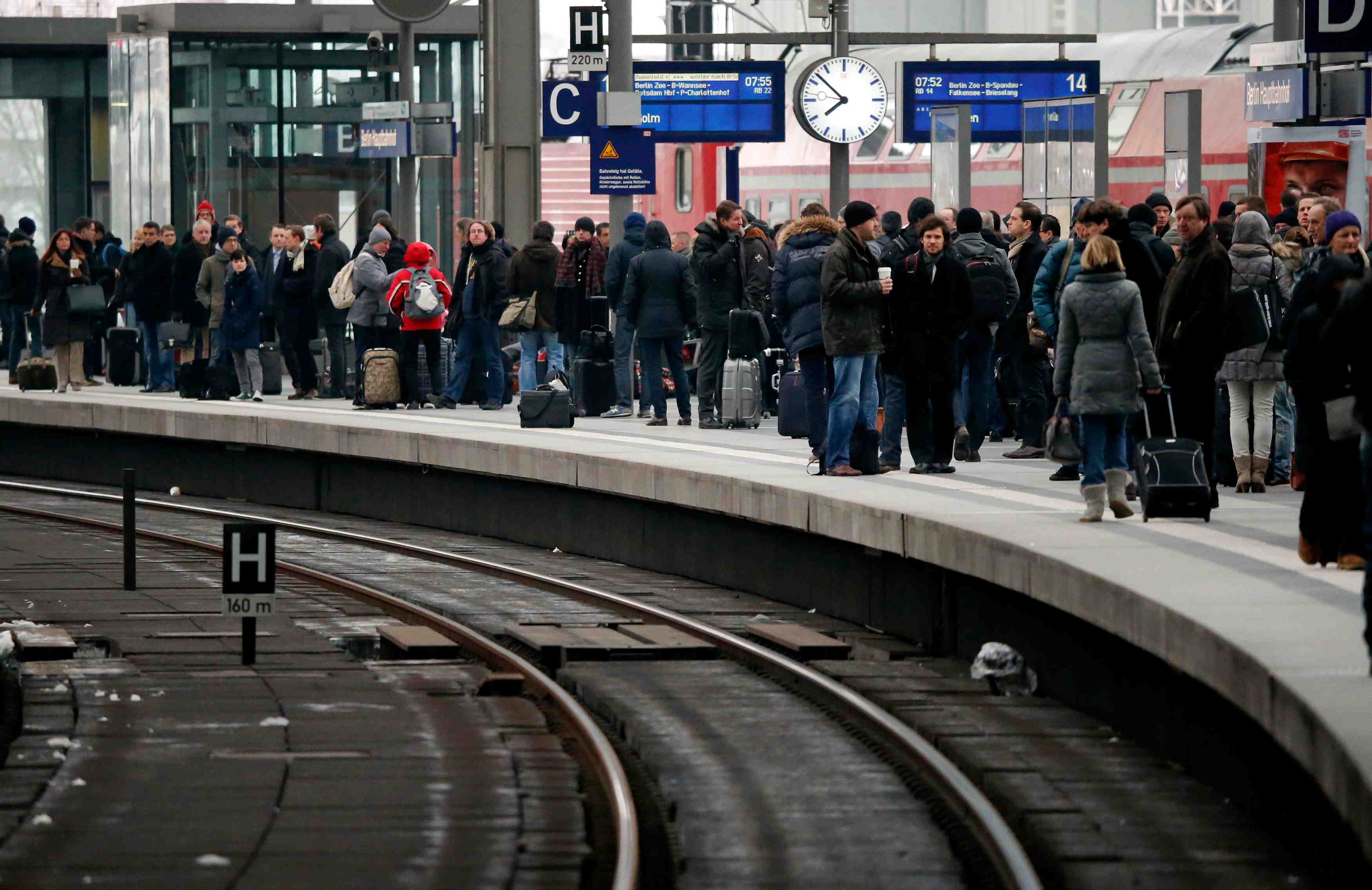 Appel a la greve lundi dans les chemins de fer allemands