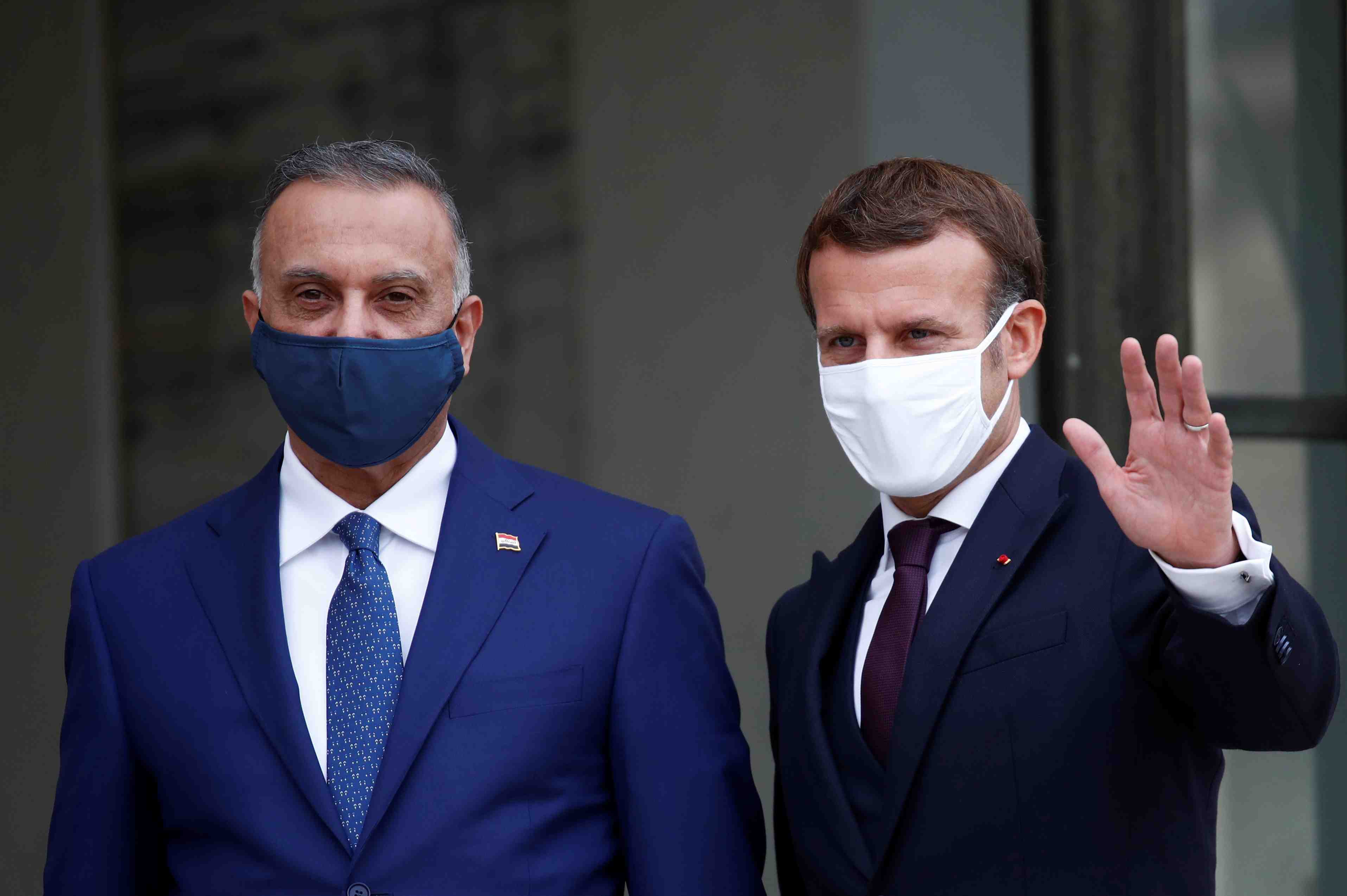 Macron et le pm irakien soulignent la necessite de poursuivre la lutte anti-terroriste