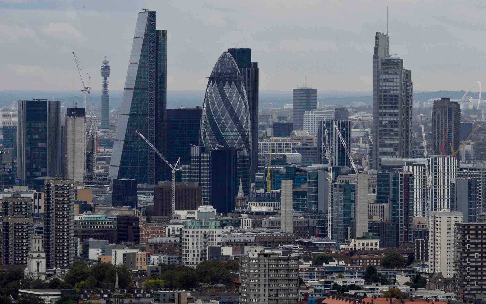 Vue du quartier financier de londres
