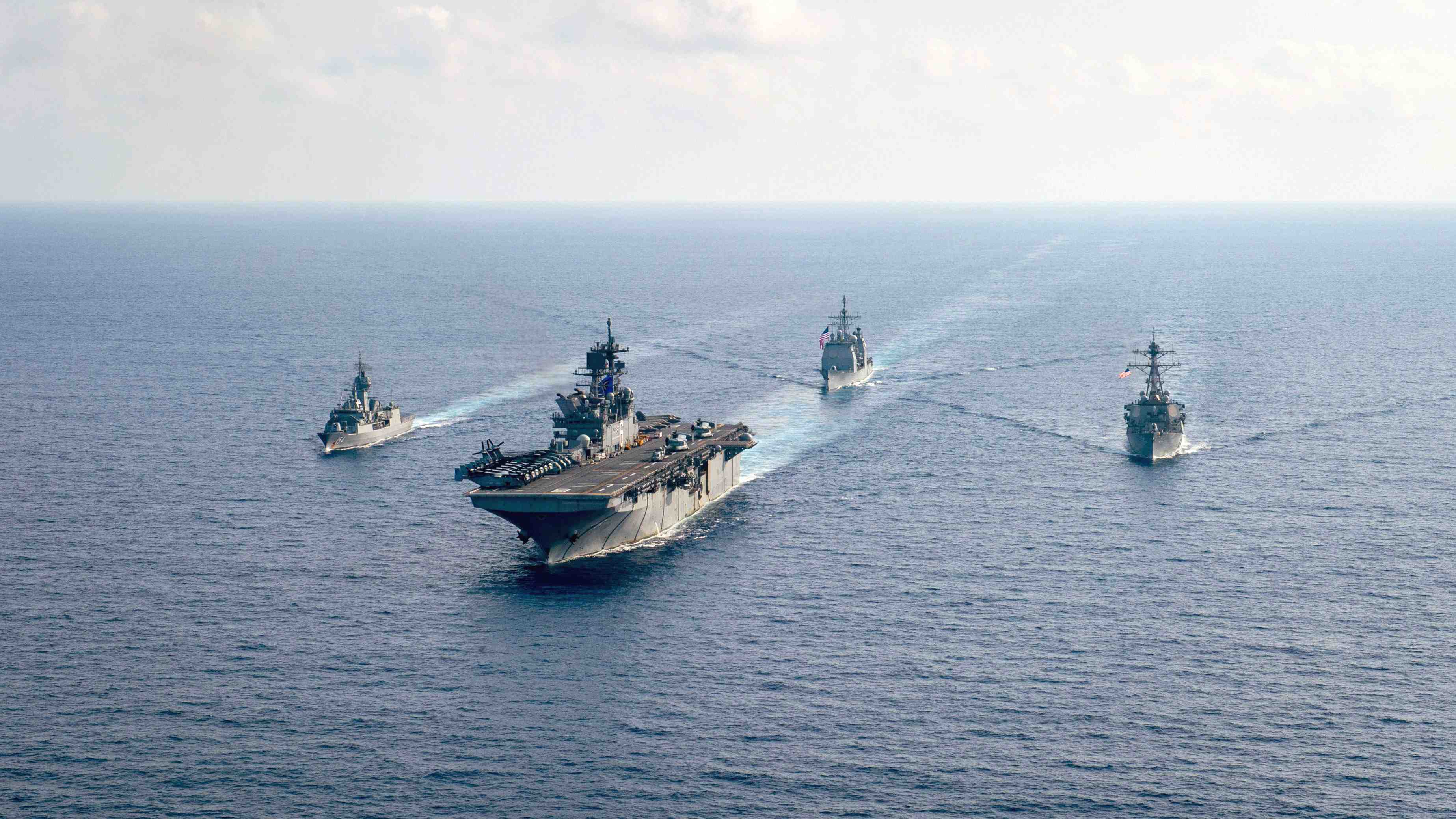 Mer de chine: usa, japon et australie procedent a des manoeuvres navales