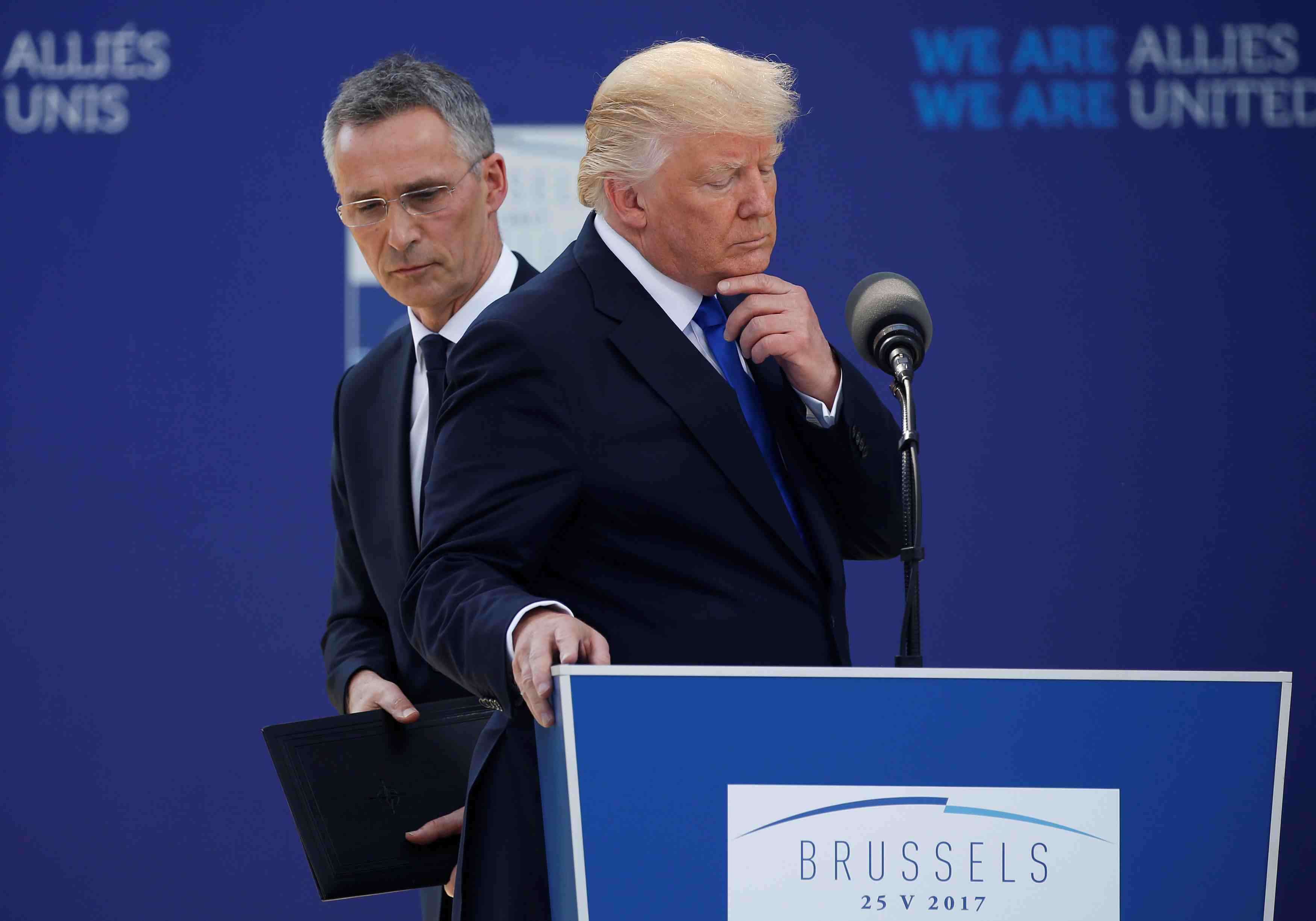 Trump engage dans l'otan mais veut plus de fonds, declare stoltenberg