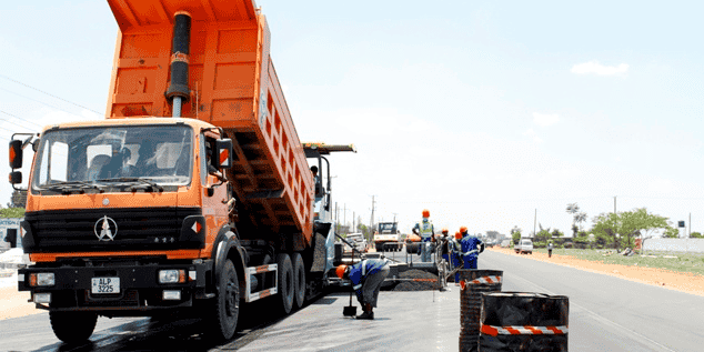 Travaux route Lusaka Zambie infrastructures