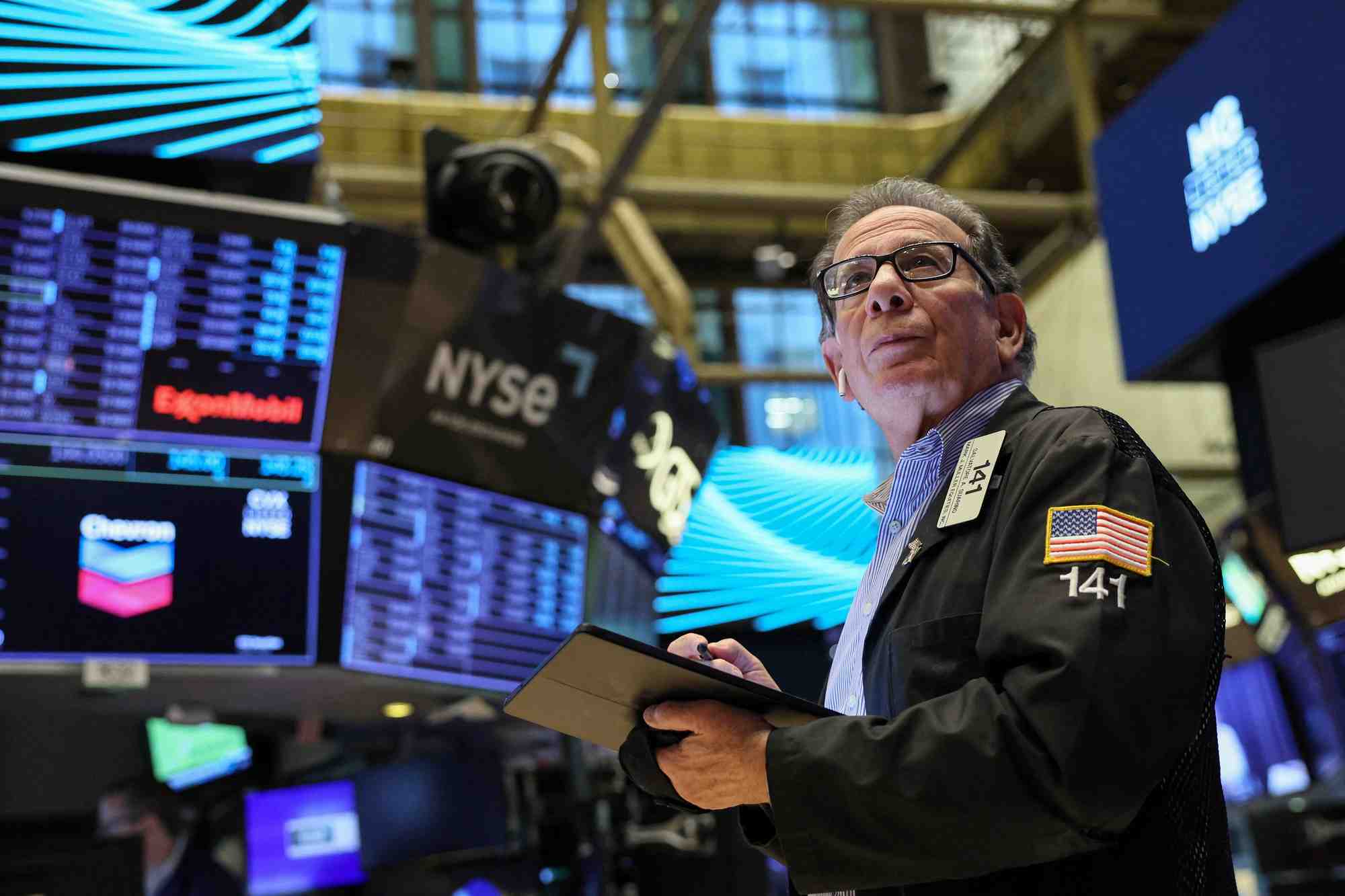 Un trader de la bourse de new york