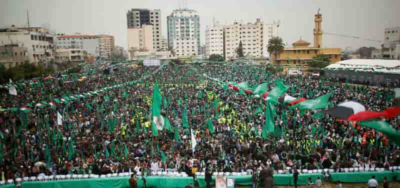 Grand rassemblement de soutien au Hamas dans la bande de Gaza