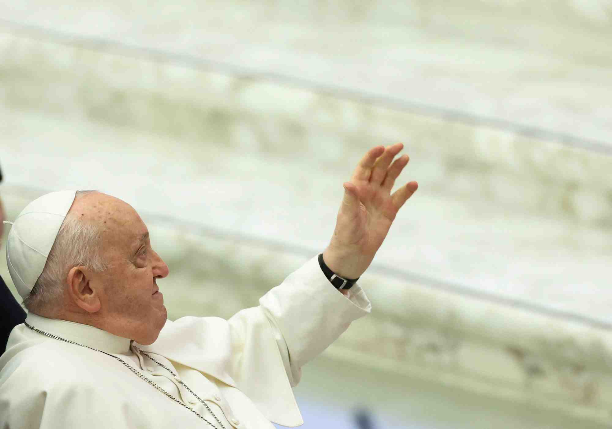 Le pape francois lors d'une audience au vatican