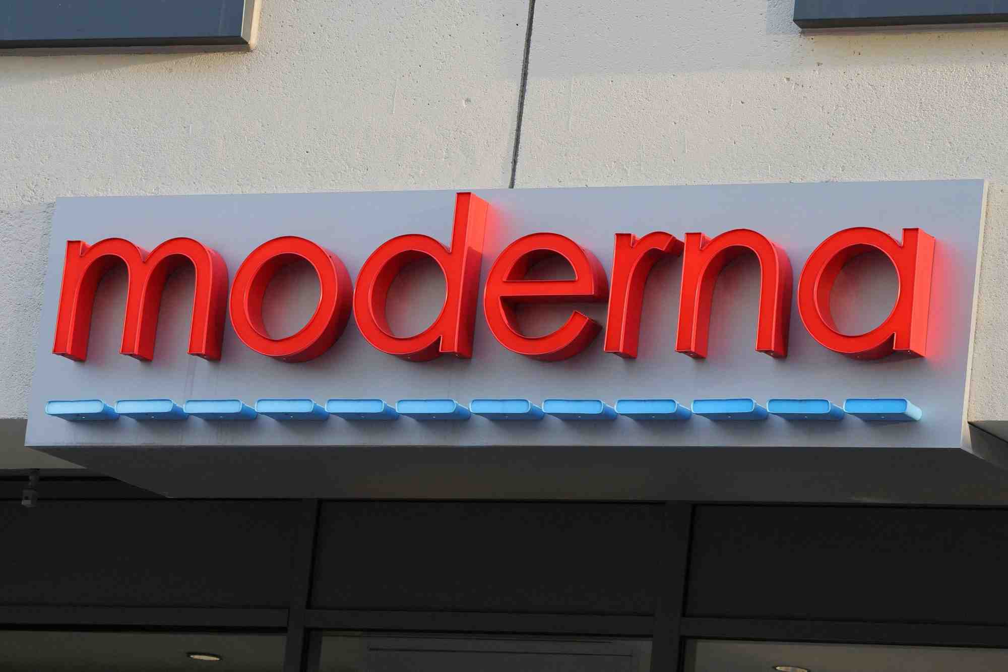 Photo d'archives du logo de moderna