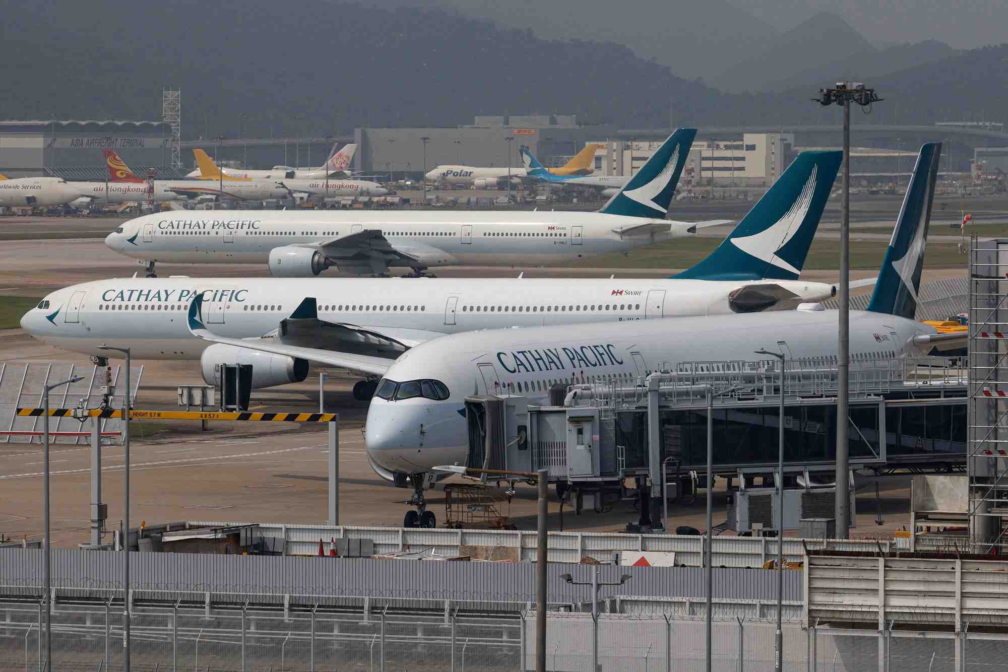 Un airbus a350 de cathay pacific