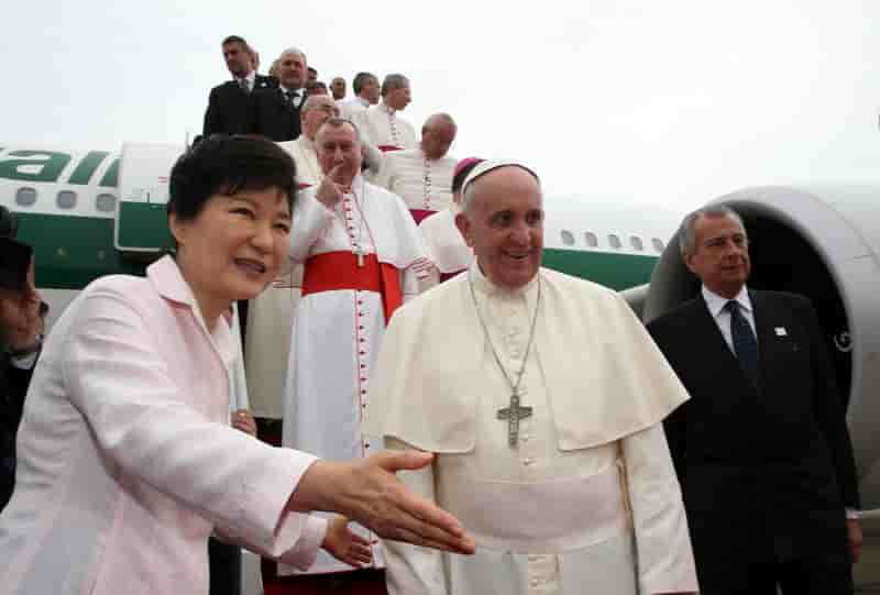Le pape s'est adressé à la Chine avant d'arriver à Séoul