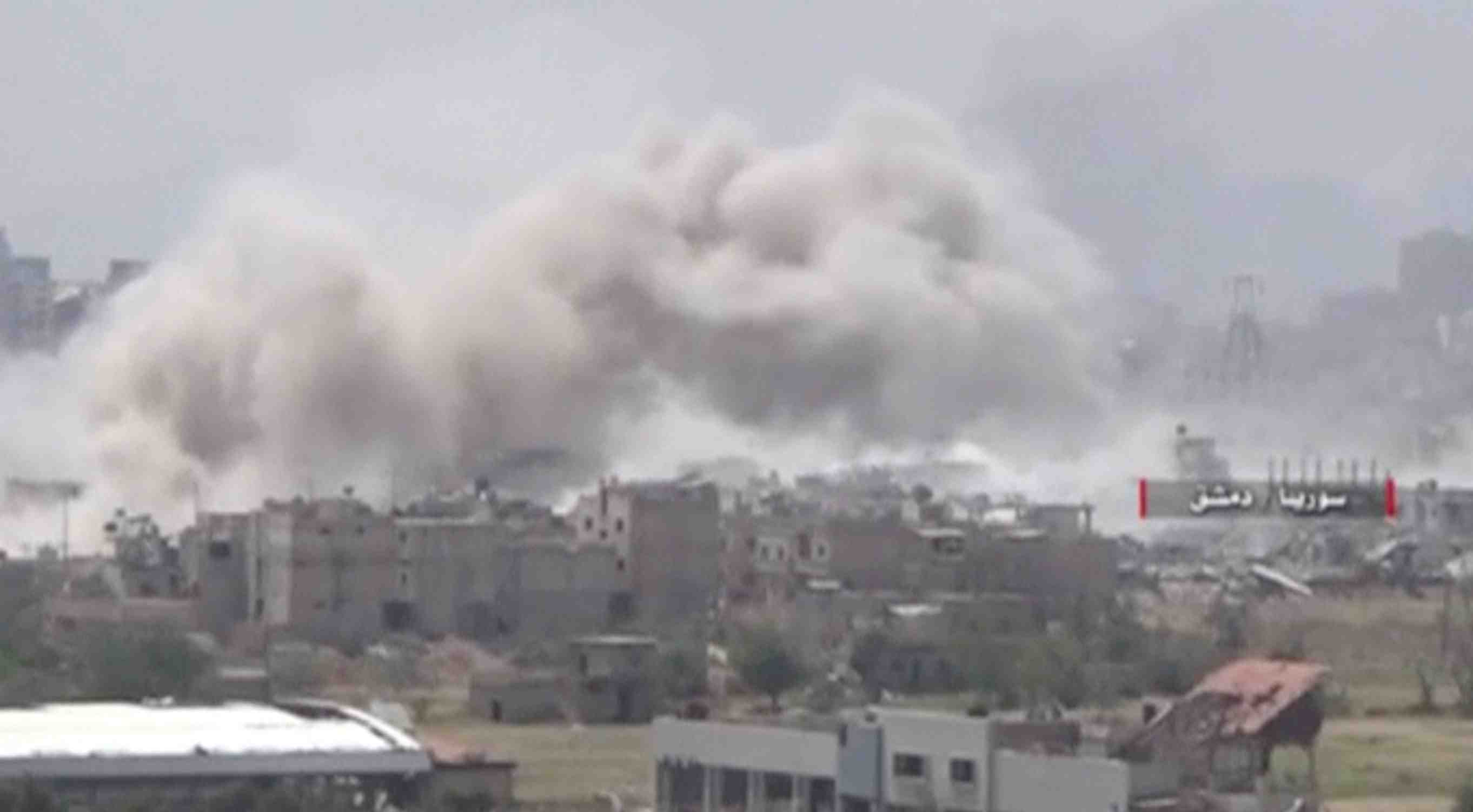 L'armee syrienne a repris un quartier dans le nord-est de damas