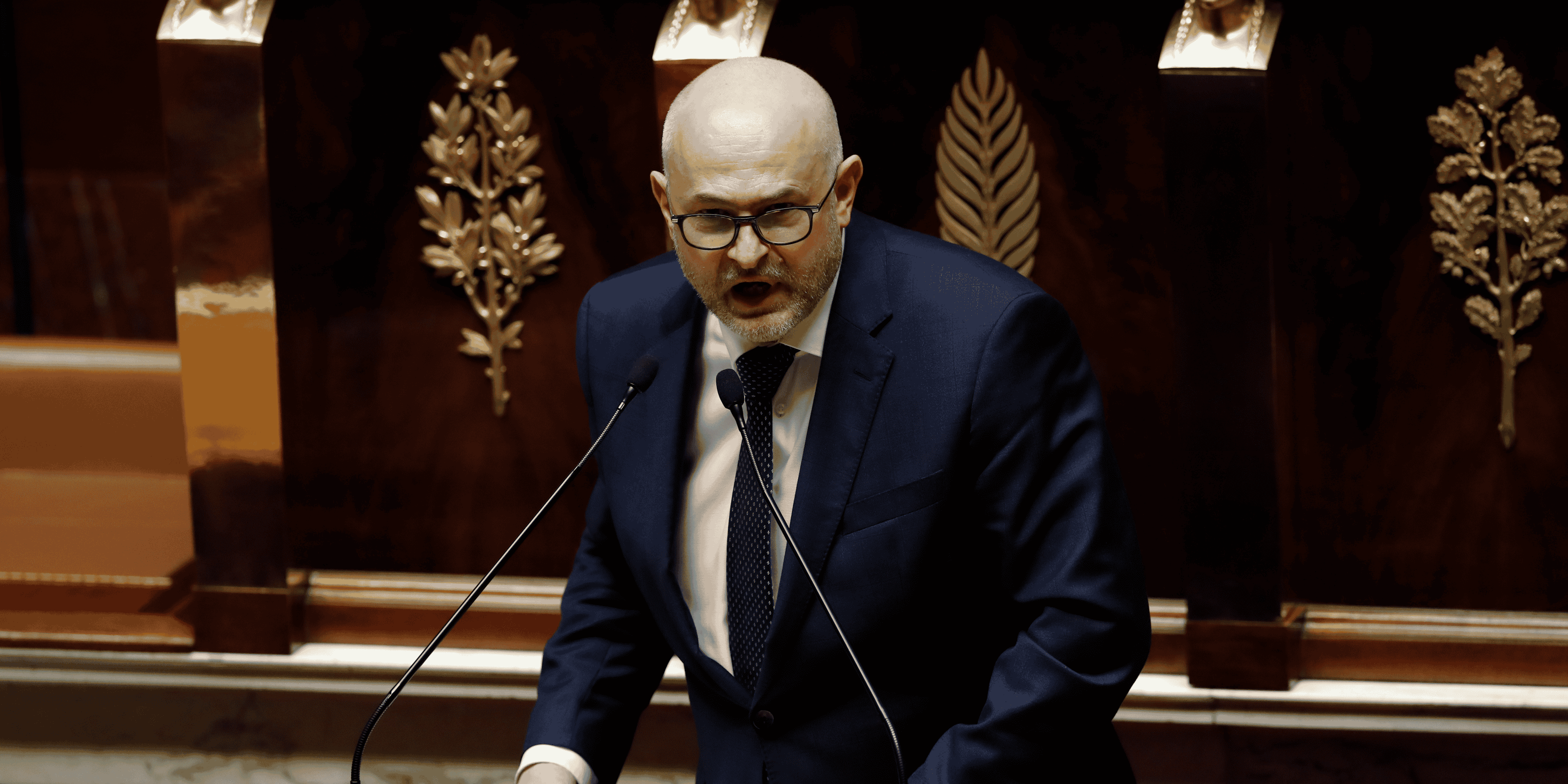 Laurent Pietraszewski, secrétaire d'État aux retraites, lors d'un débat à l'Assemblée nationale à propos de la réforme des retraites, le 17 février 2020