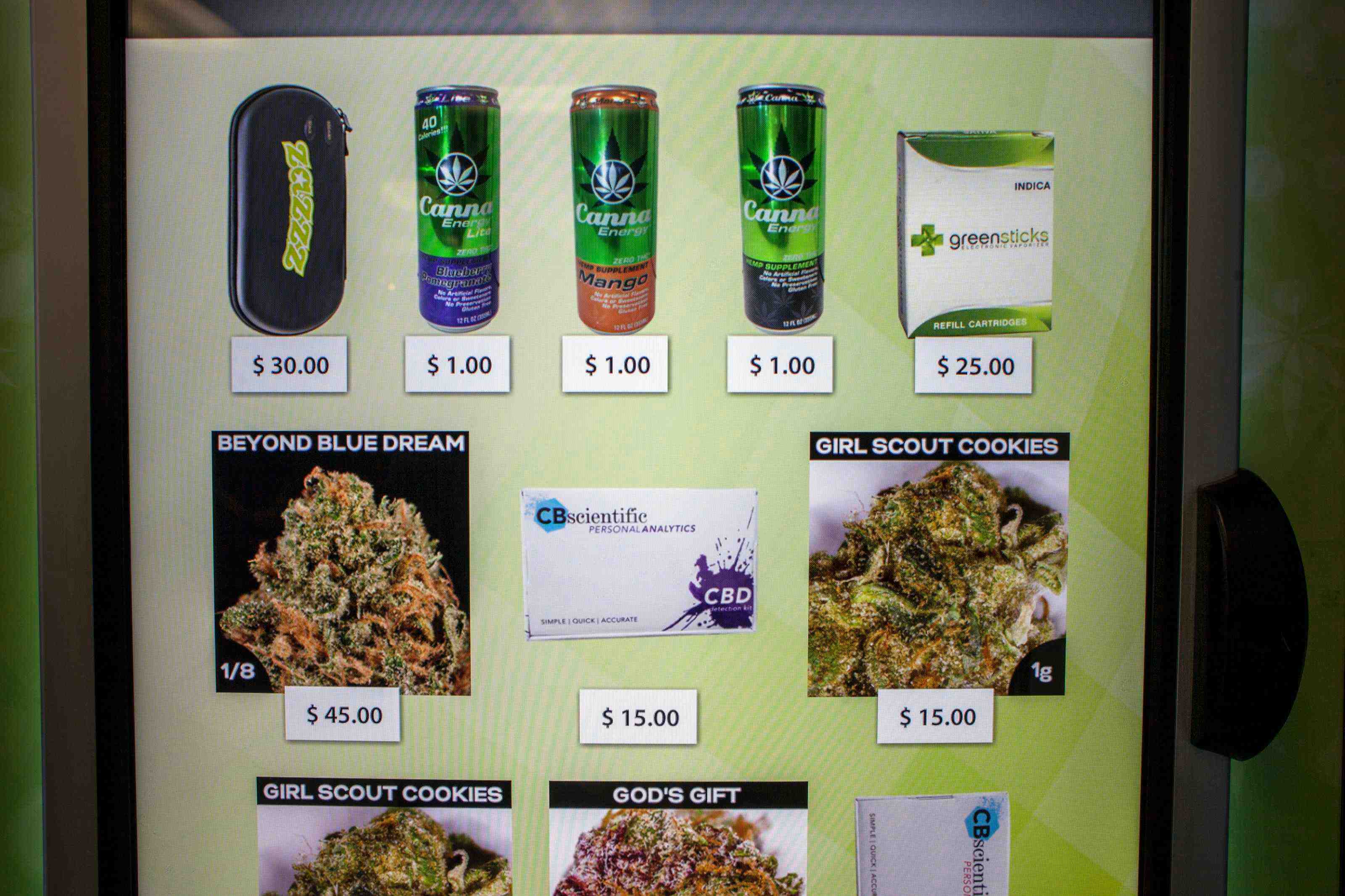 Entree en service de distributeurs de marijuana dans l’etat de washington