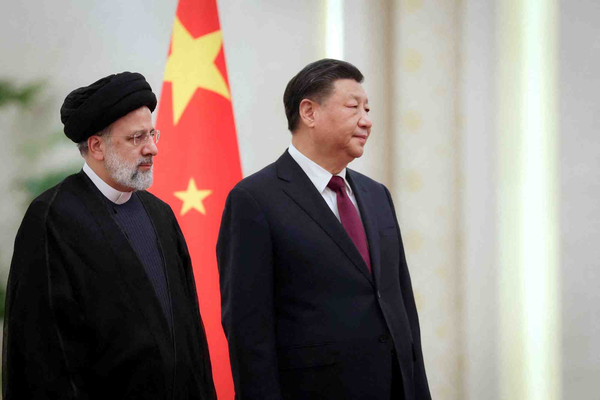 Photo du president chinois xi jinping et son homologue iranien, ebrahim raissi