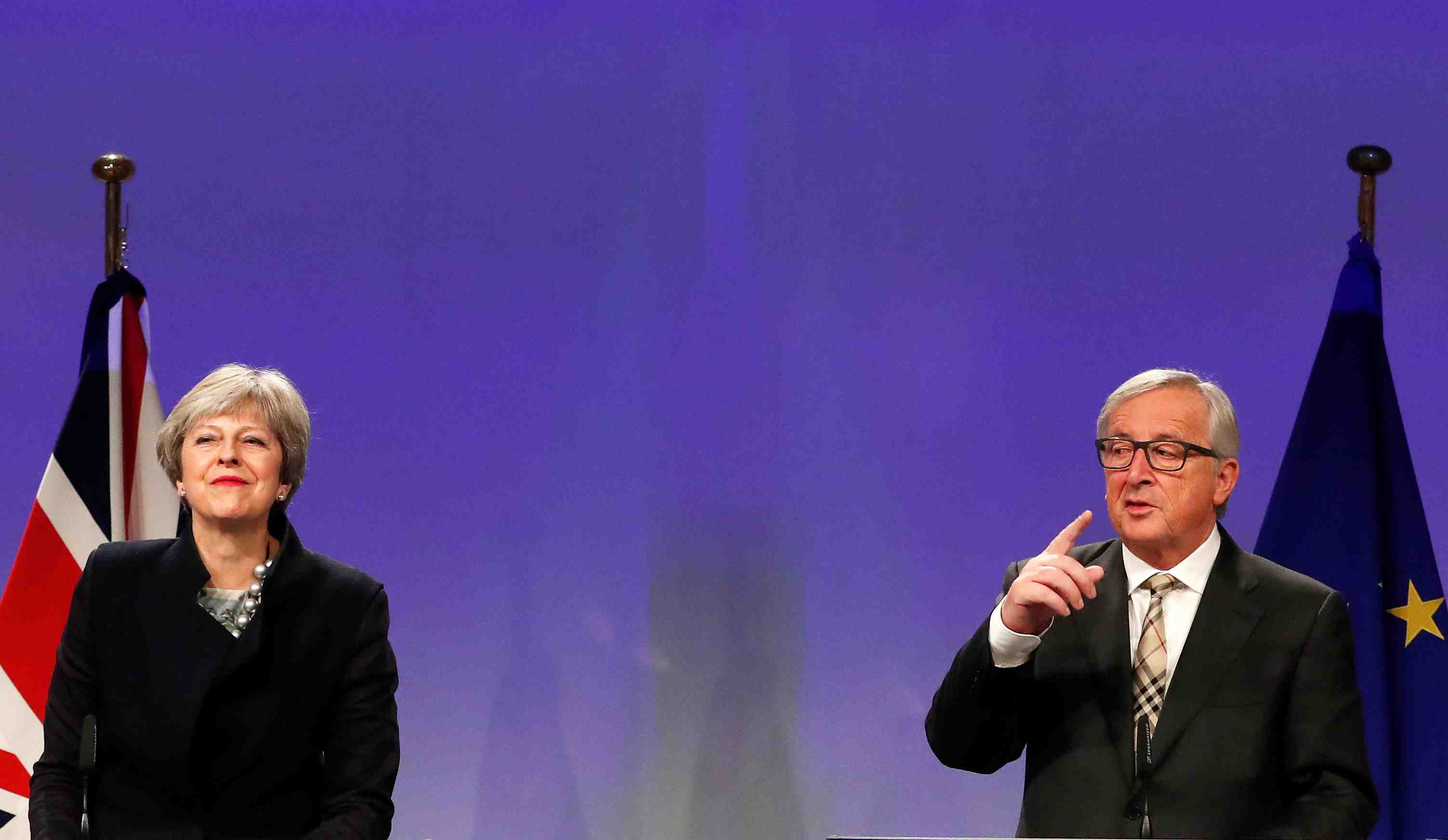 Pas d'accord sur le brexit apres l'entretien may-juncker