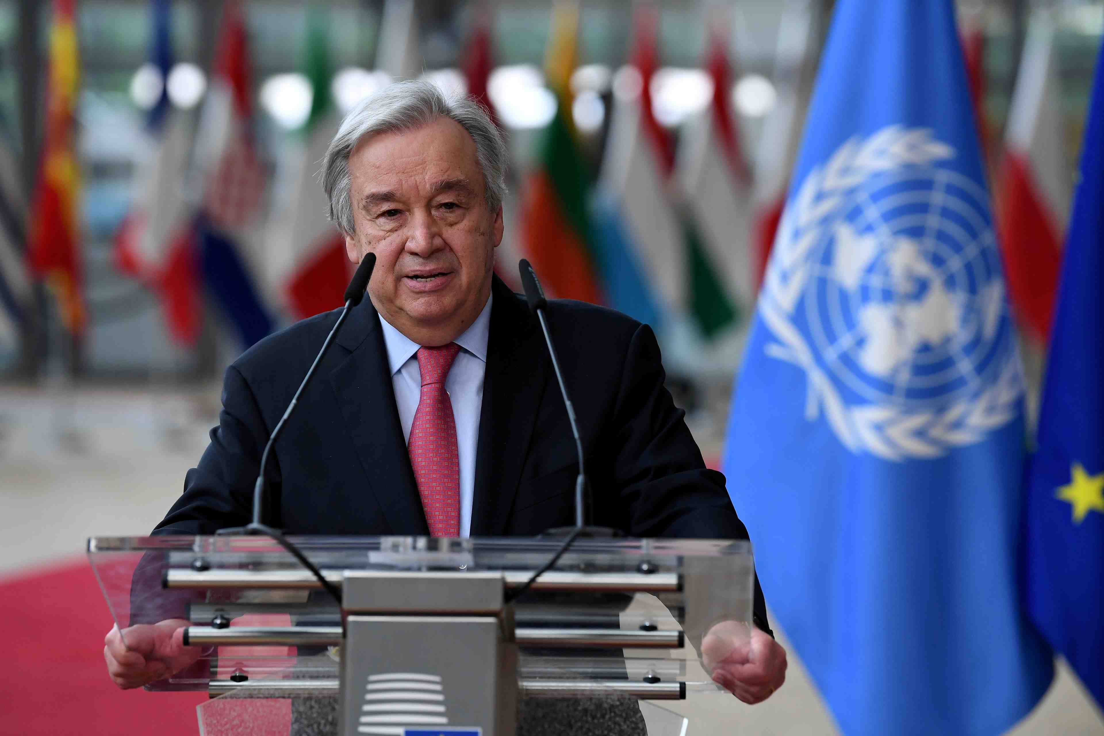 File photo: first day of the european union summit in brussels