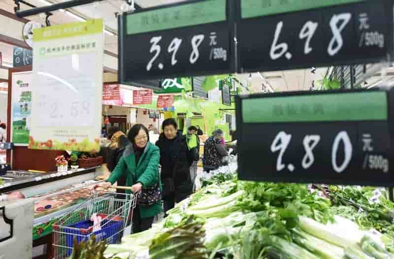 L'inflation en chine accelere moins que prevu en decembre