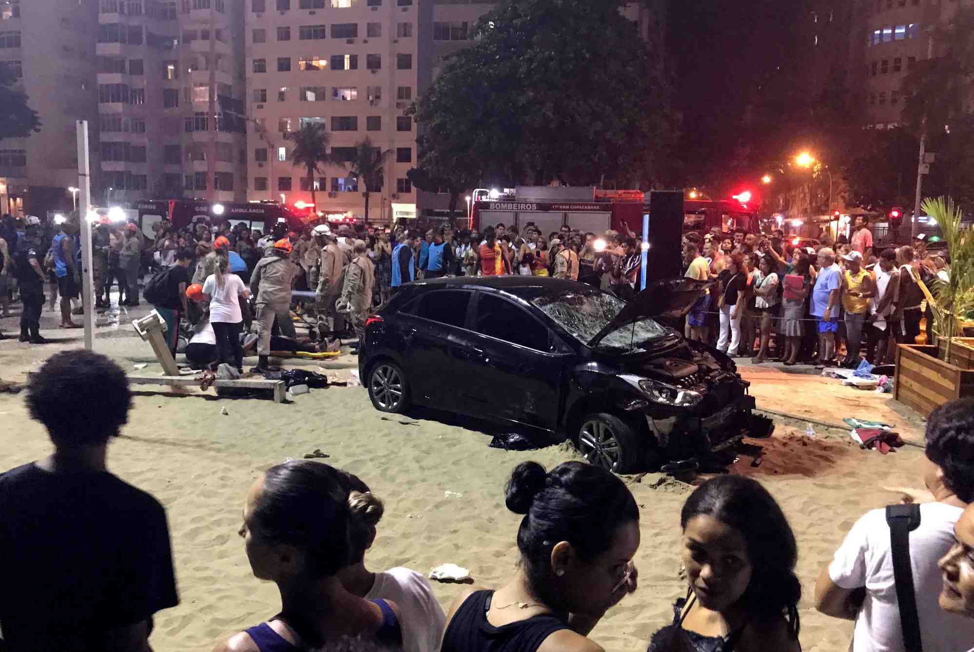 Bresil: une voiture fauche des pietons a rio de janeiro