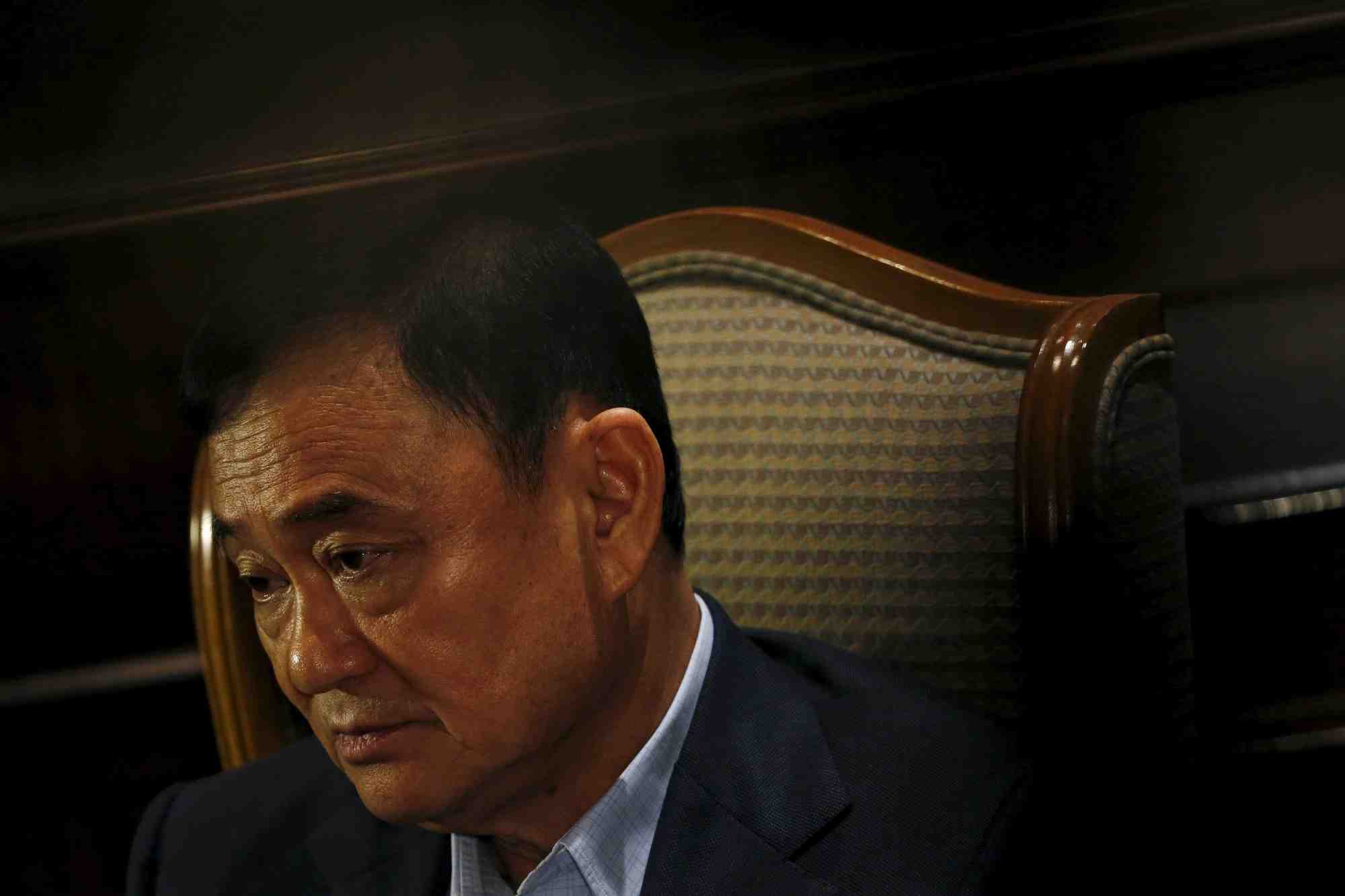 Thaksin shinawatra lors d'une interview pour reuters