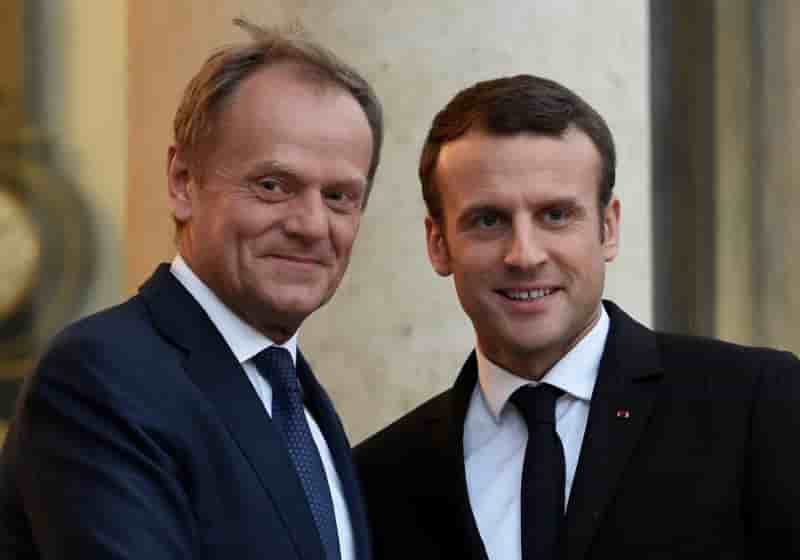 Tusk a macron: l'europe a besoin de votre energie