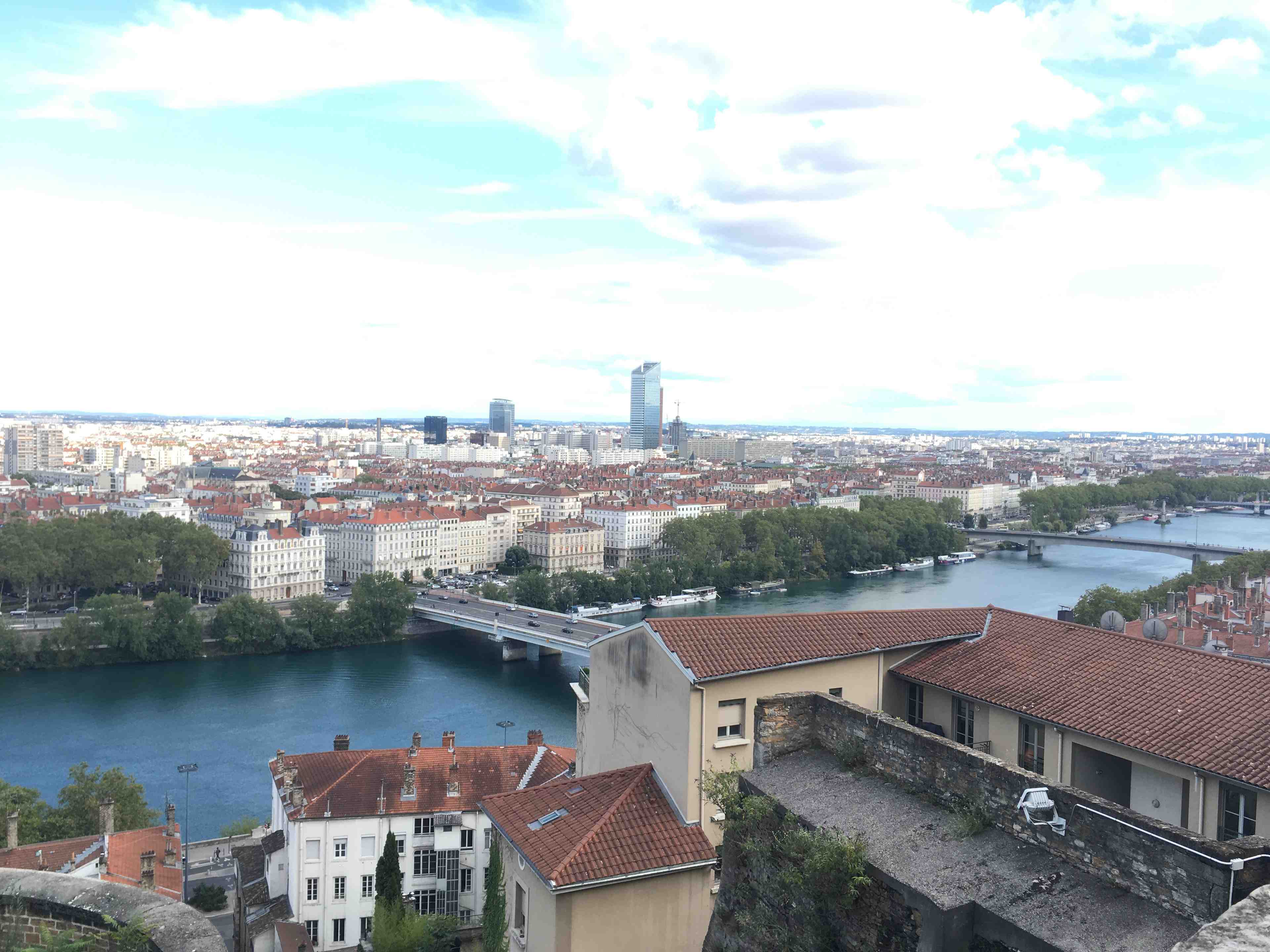Lyon vue generale rive Rhone
