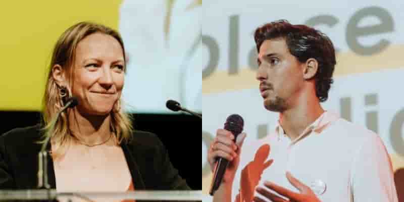 Pascaline Lécorché, Secrétaire Générale de Place publique et Victor Lachenait, Responsable du projet de Place publique.