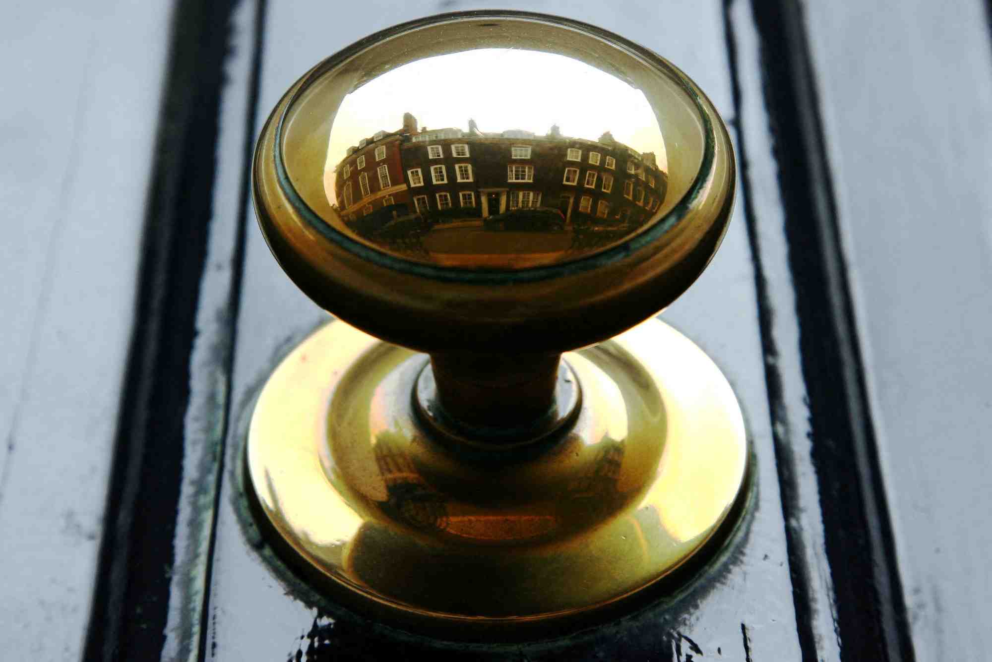 La poignee de porte d'une propriete du centre de londres
