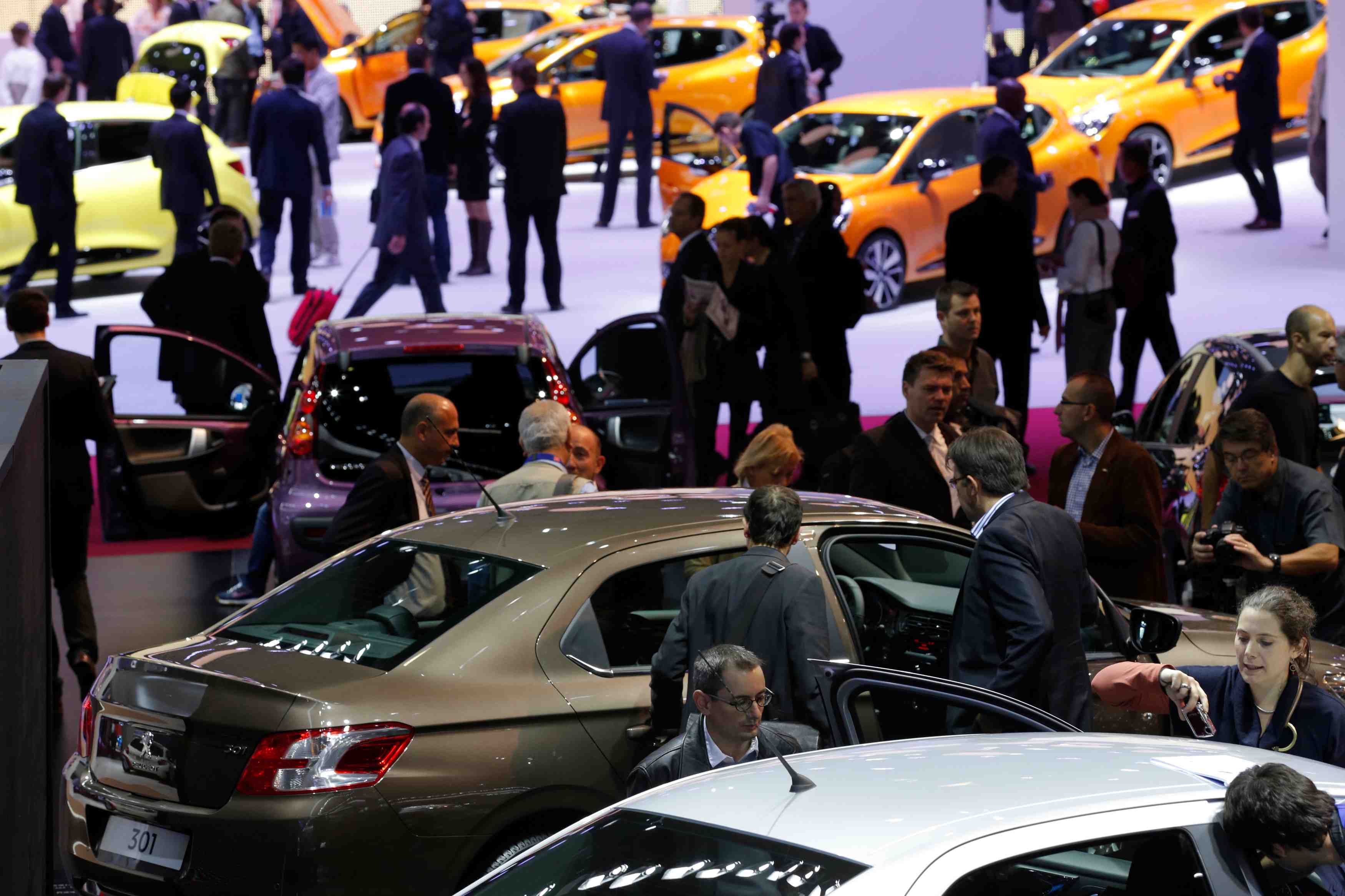 Le Mondial de l'automobile à Paris, le 28 septembre 2012.