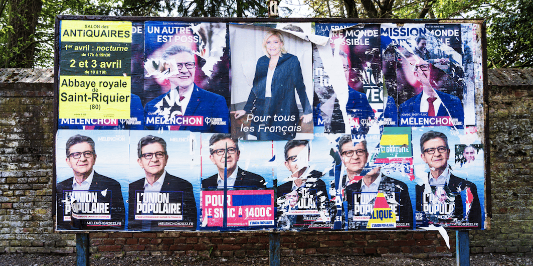 Les affiches lors de l'élection présidentielle de 2022.