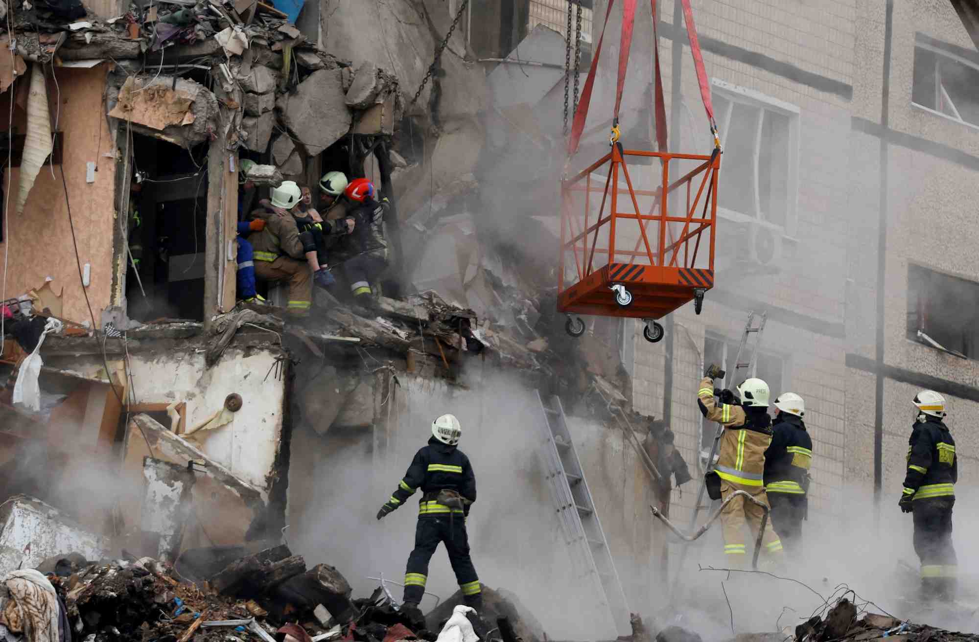 Attaque d'un immeuble d'habitation a dnipro