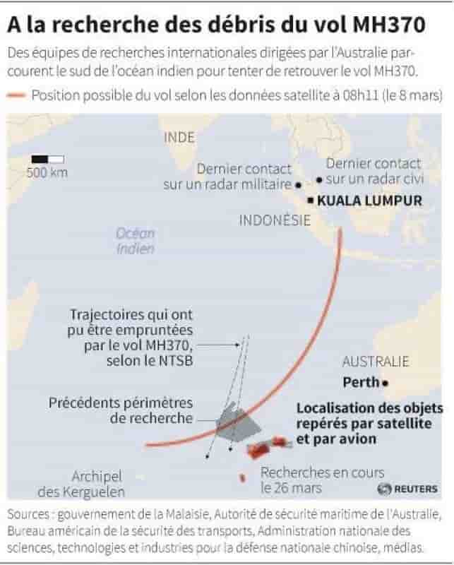 Suspension des recherches de débris du vol MH370