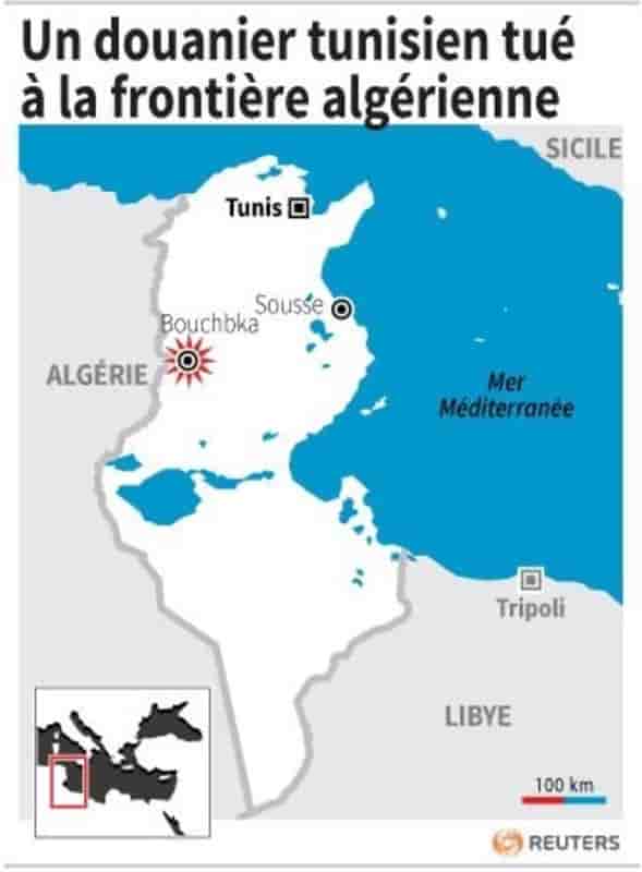 Un douanier tunisien tue a la frontiere algerienne