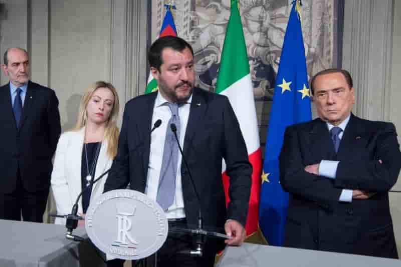 Italie, Ligue, M5S, movimento cinque stelle, Salvini, Meloni, Berlusconi, Mattarella, Quirinal, Rome,