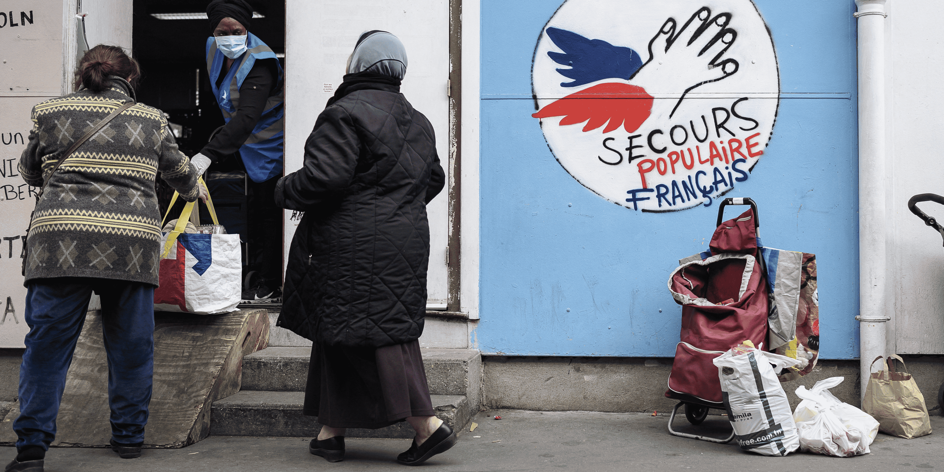 Aide alimentaire, distribution de nourriture, secours populaire français