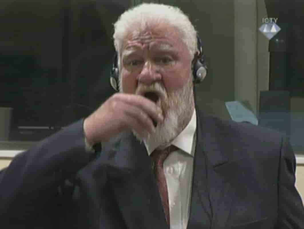 Le criminel de guerre croate praljak s'est empoisonne au cyanure