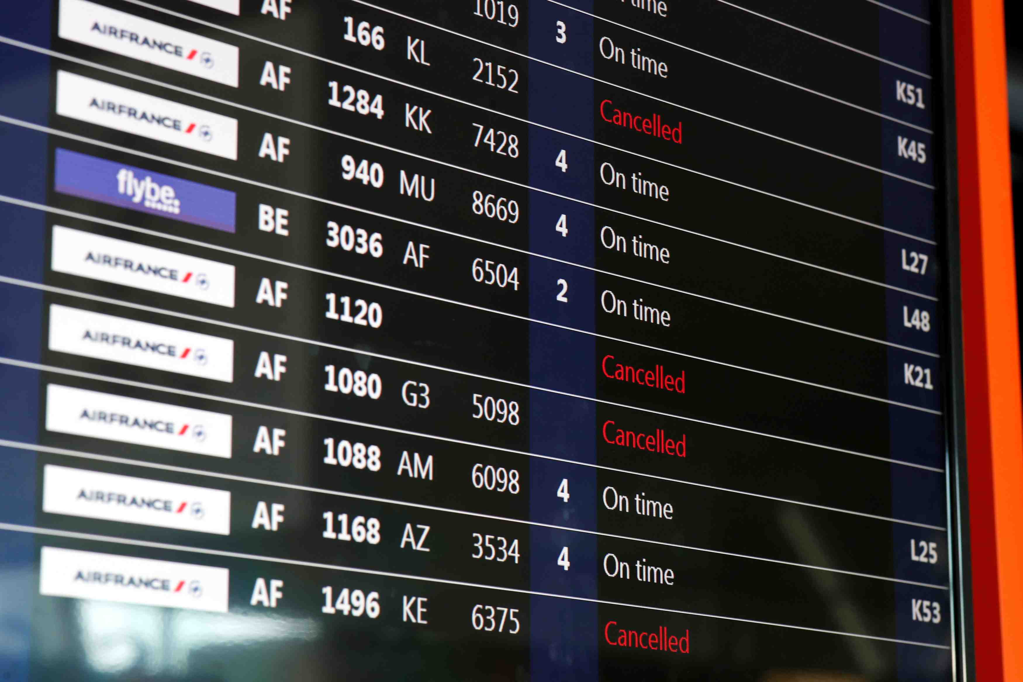 Les pilotes d'air france en greve le 23 mars
