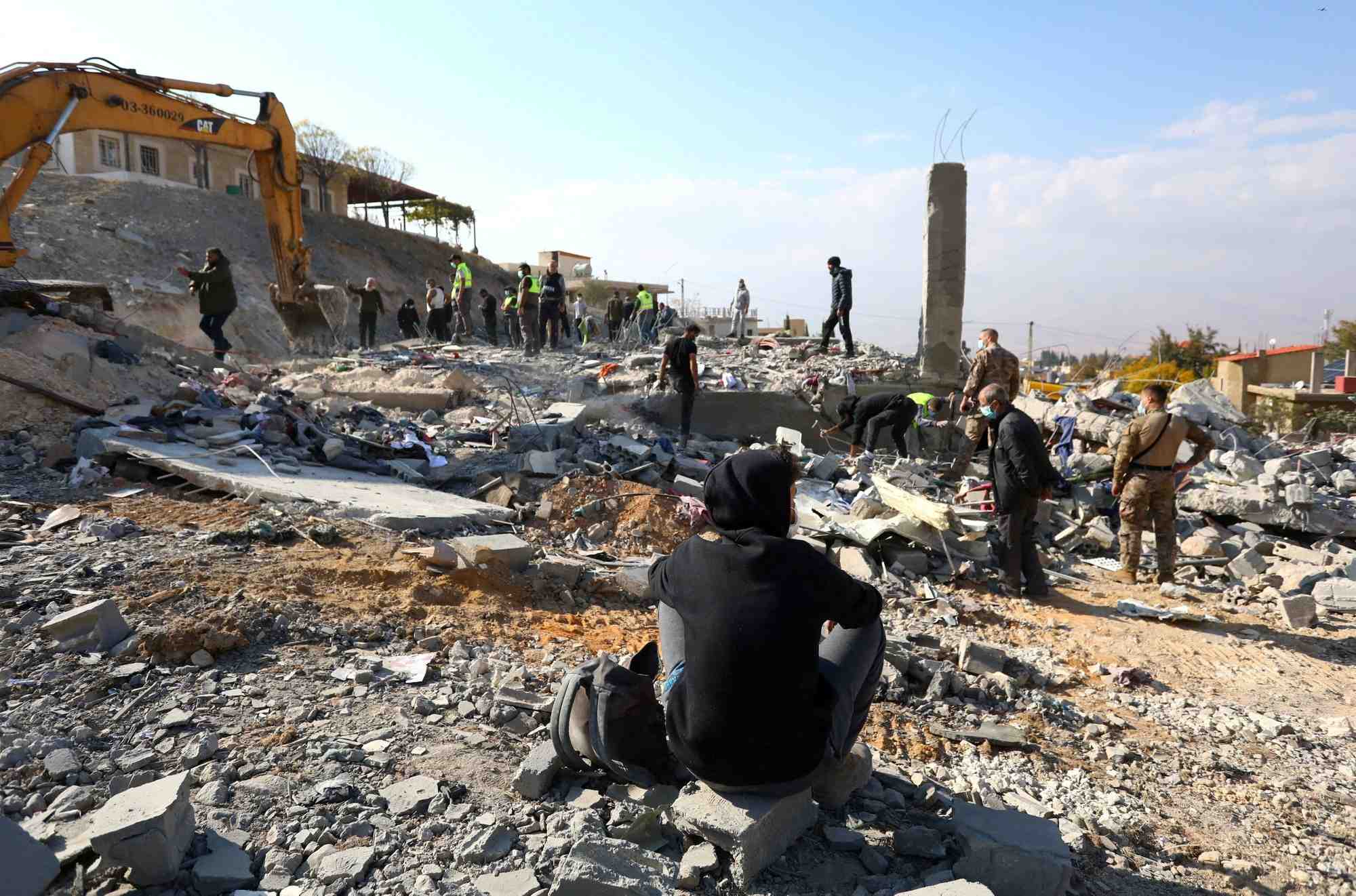 Aftermath of an israeli strike on al-ain