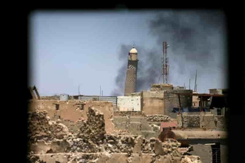 La grande mosquee al nouri de mossoul detruite par l'ei