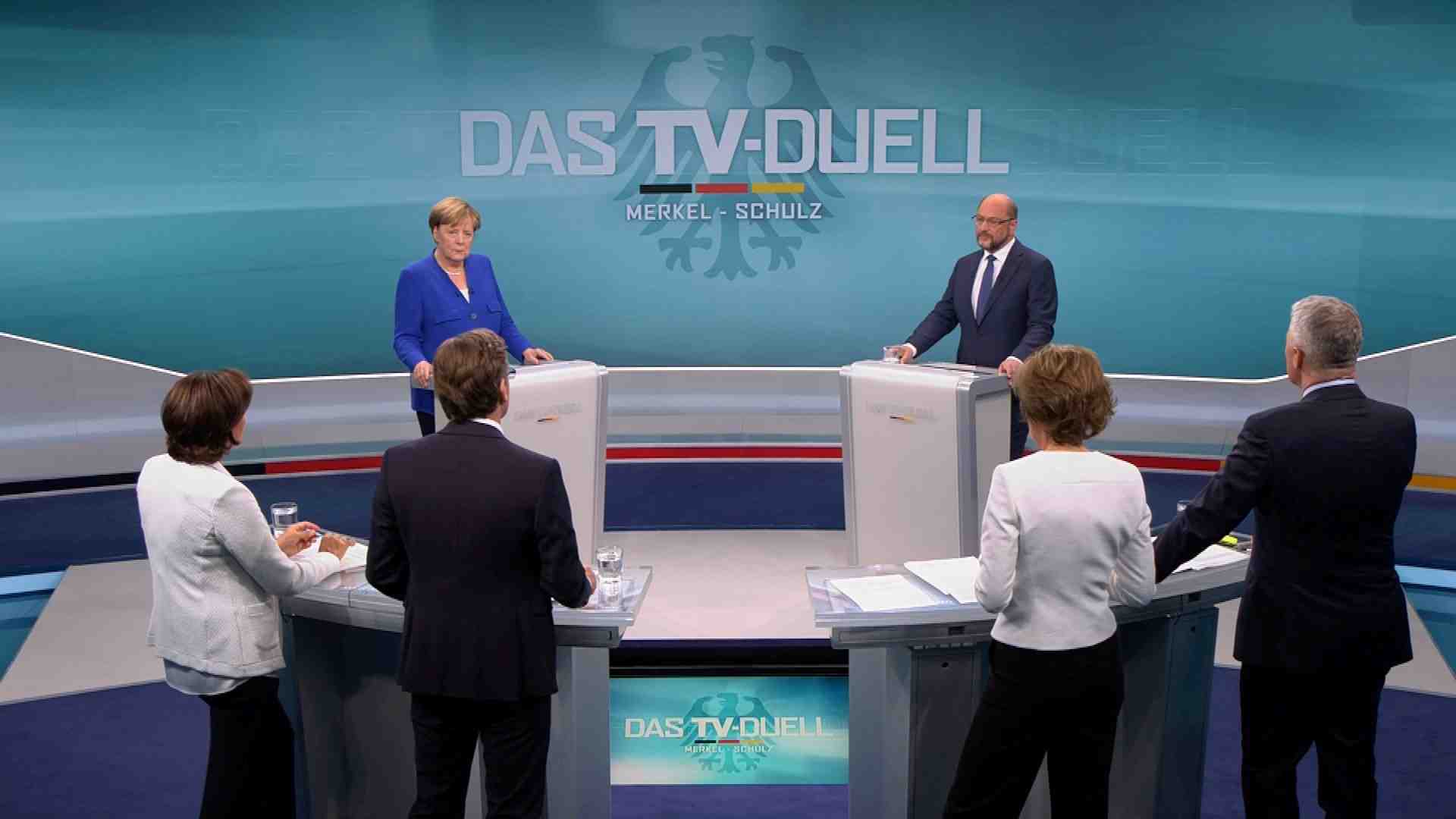 Angela merkel ne veut pas de second debat televise avec schulz